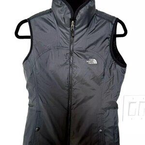 The North Face Women’s Reversible Black Vest Size XS Furry Fleece Puffer Quilted